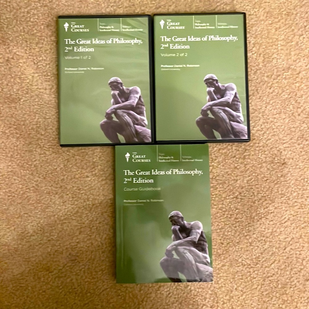 The Great Courses, the great ideas of Philosophy volume 1 & 2 DVD and guide book